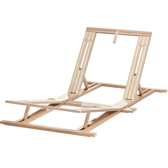 Frame insert with manual seat and leg raising