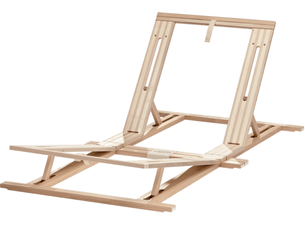 Frame insert with manual seat and leg raising