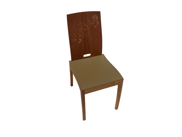 RANK chair, cherry, laser engraved