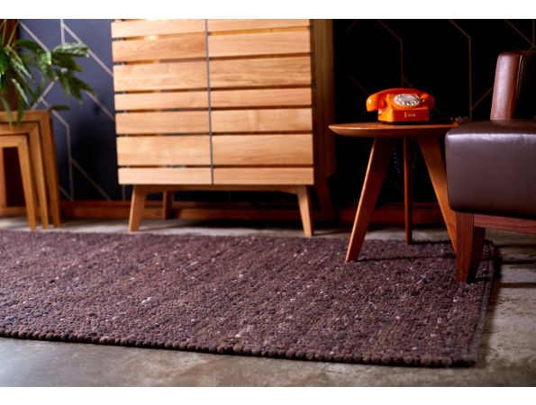 HILL wool carpet, CHOCO 130×200 cm