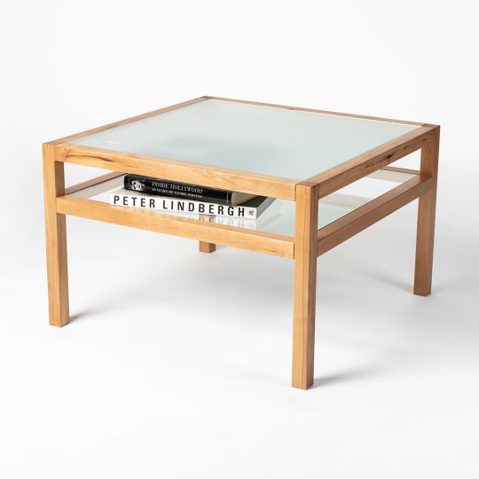 LATTE asztalka 78x78 cm, álgesztes bükk